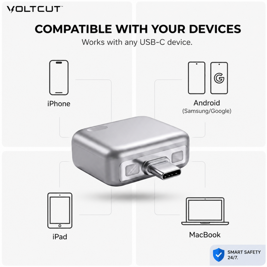 Smart USB-C Auto Disconnect Charging Protector