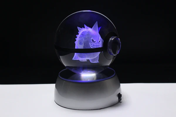 Large Crystal Pokeball – Fantasy Glow Collectible Orb✨🔮