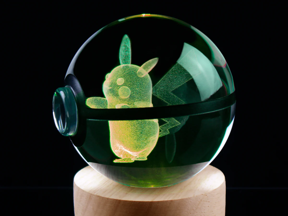 Large Crystal Pokeball – Fantasy Glow Collectible Orb✨🔮