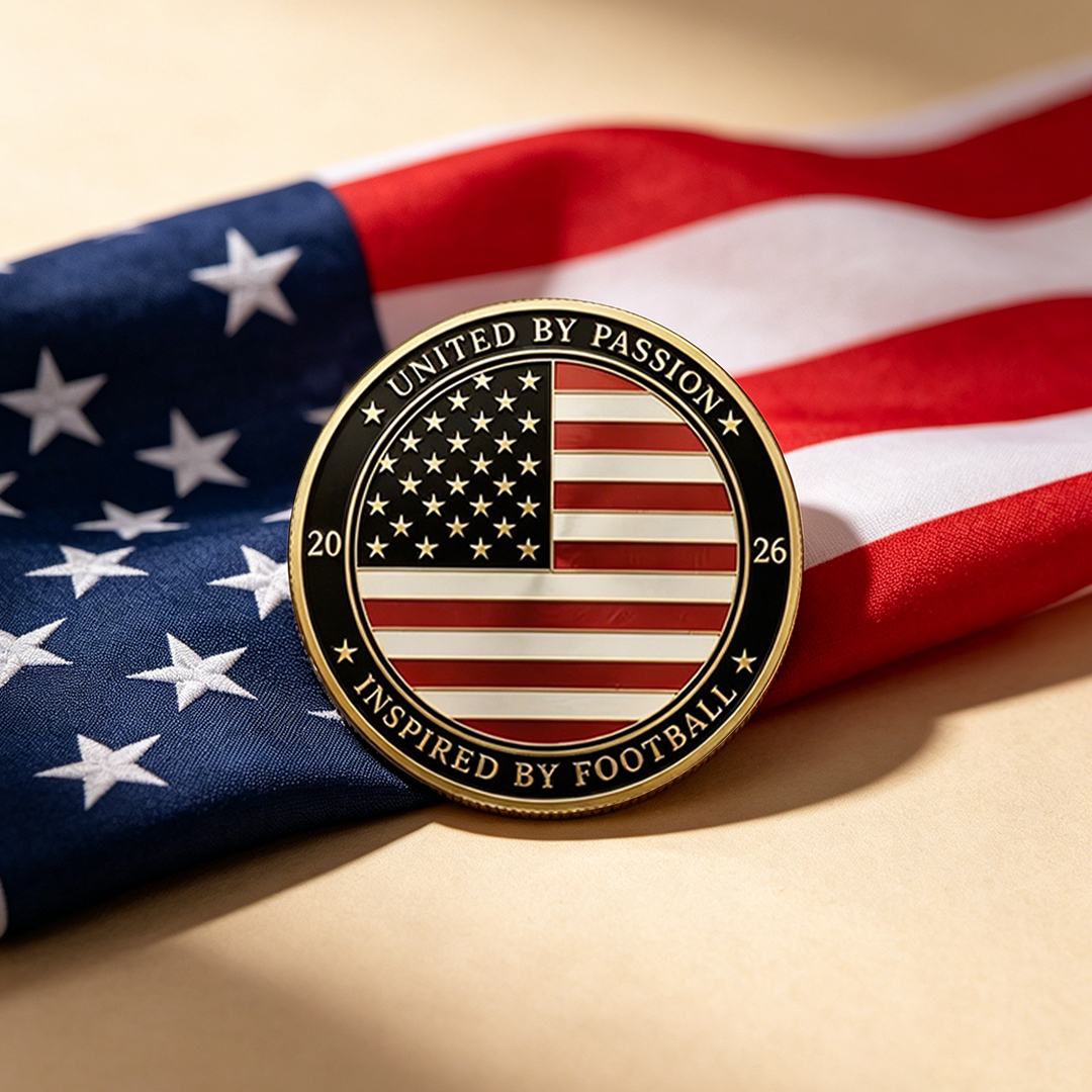 ⚽ World Cup 2026 Commemorative Coin – USA • Canada • Mexico Edition