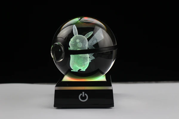 Large Crystal Pokeball – Fantasy Glow Collectible Orb✨🔮