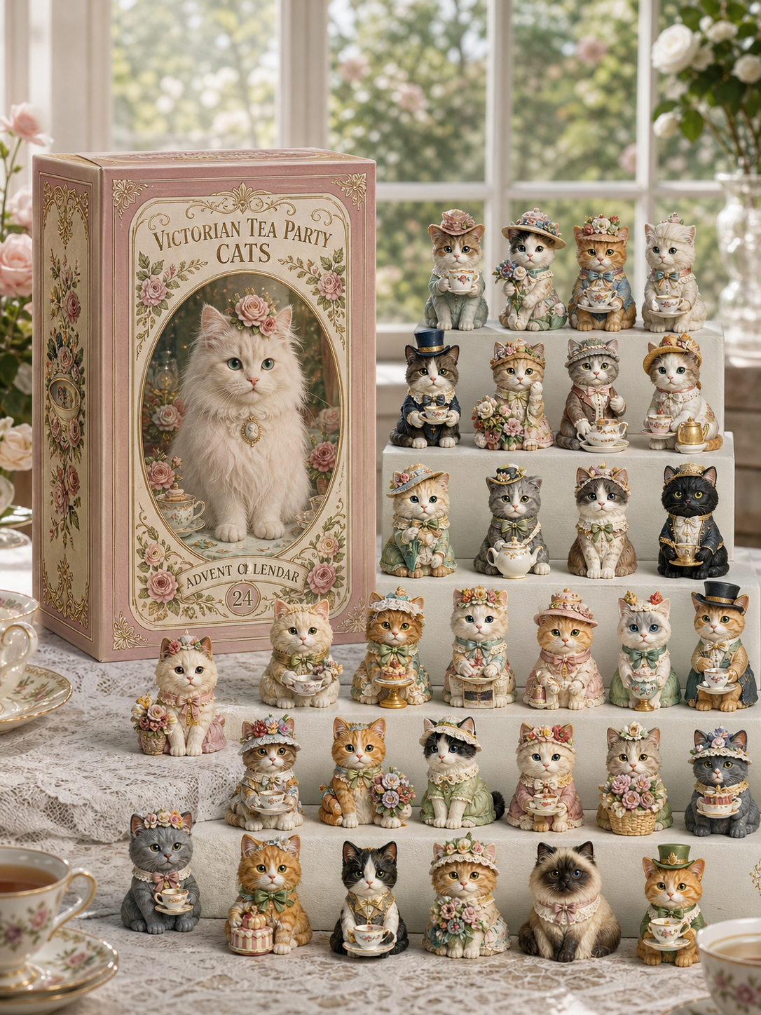 🎄 2026 Cat Advent Calendar – 24 Christmas Cat Charms 🐱✨