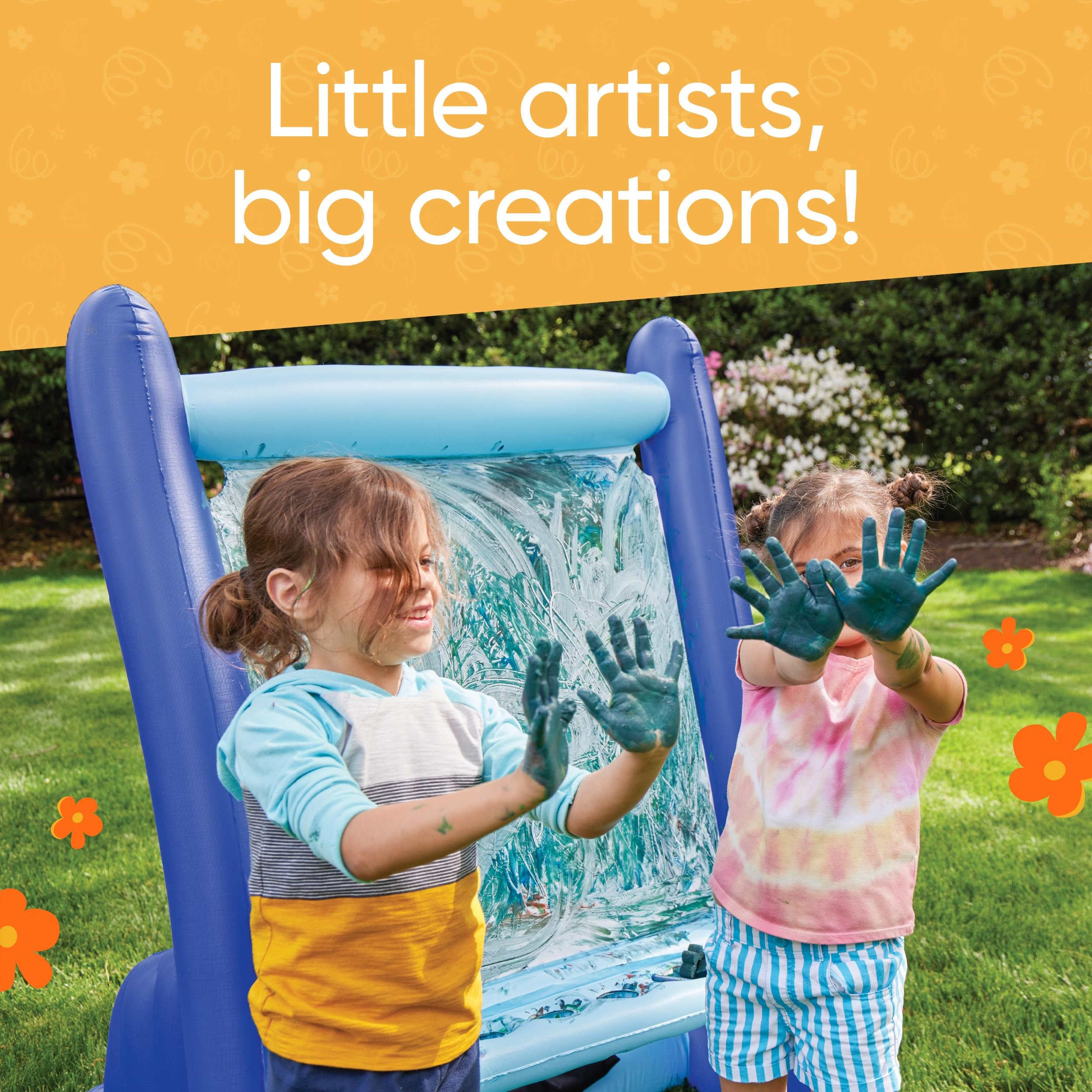 Portable Inflatable Outdoor Painting Station & Sensory Toy Set for Kids (Easy Hose-Down Clean)