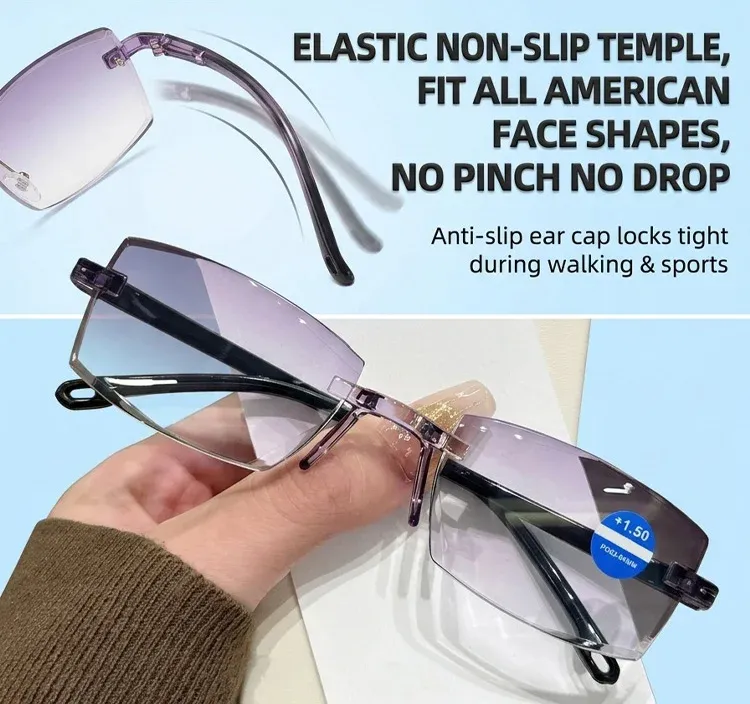 [Regain Your Youthful Vision] Smart Zoom Diamond-Cut Reading Glasses（Zoom range: 100-250°，Non-photochromic）