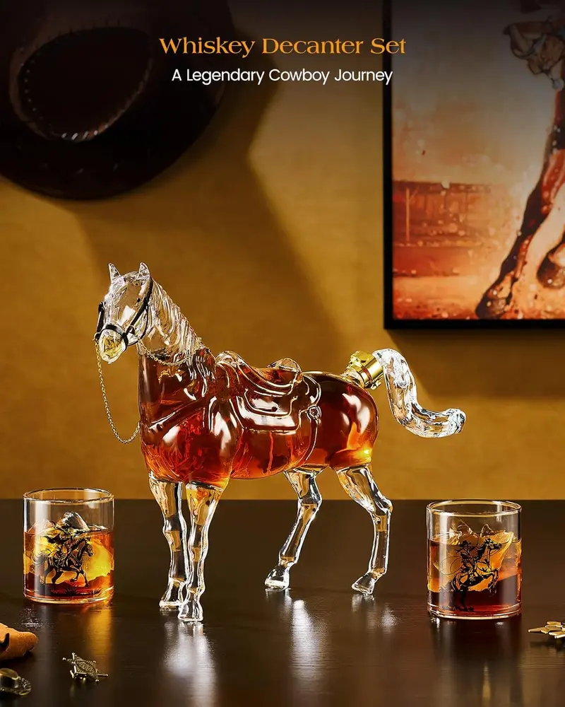 Iron Horse Reserve™ Whiskey Decanter Set The Ultimate Father’s Day Gift for Whiskey Lovers