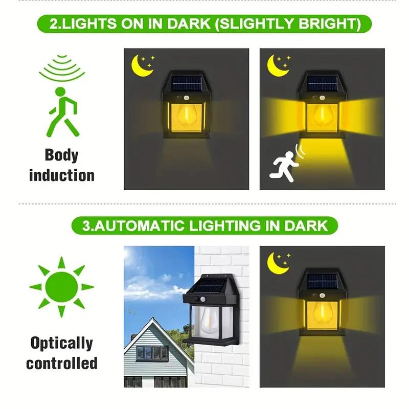 Solar Powered Outdoor Wall Lights