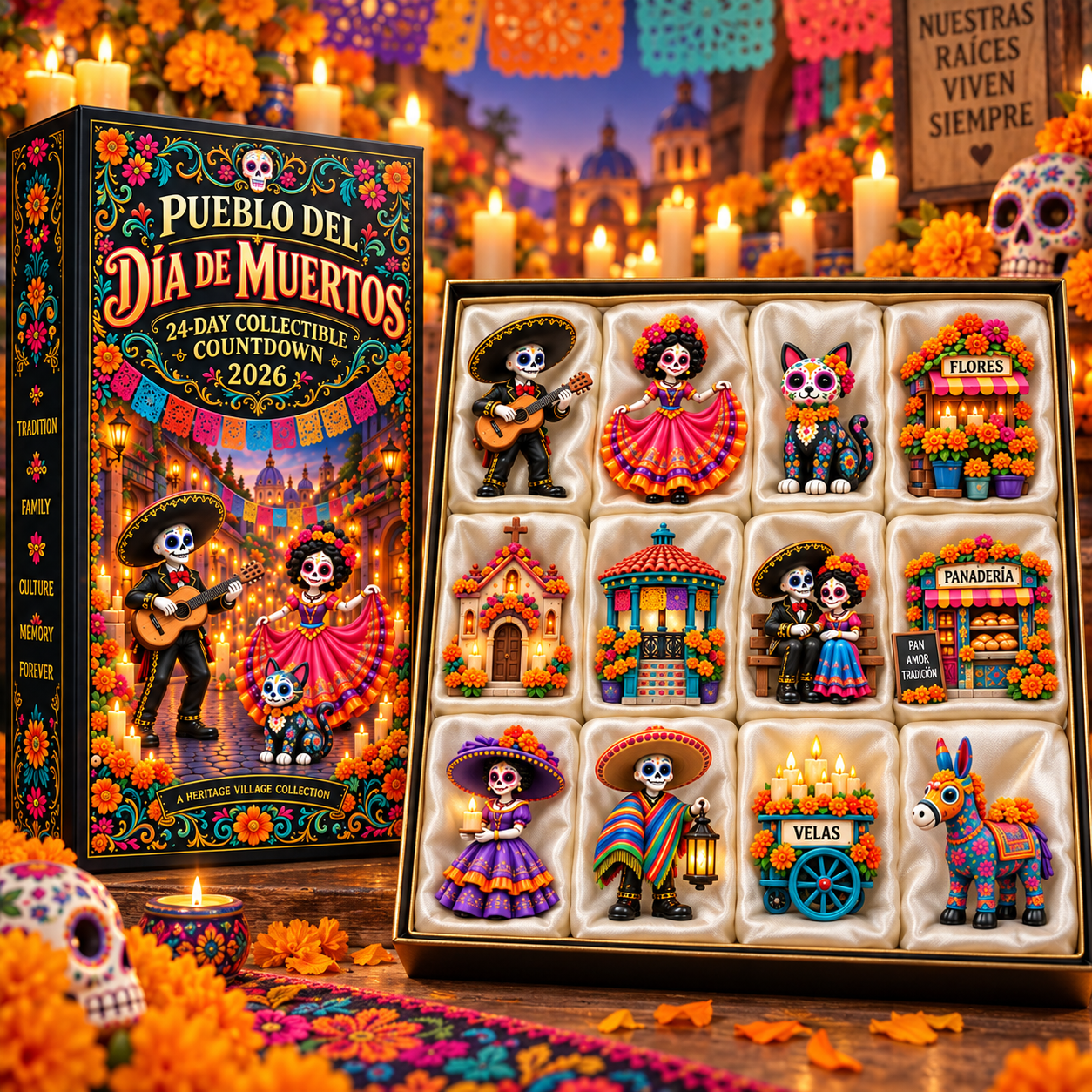 💀 Día de Muertos 2026 – 24-Day Miniature Countdown 🌼