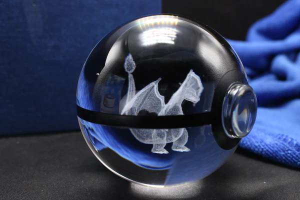 Large Crystal Pokeball – Fantasy Glow Collectible Orb✨🔮