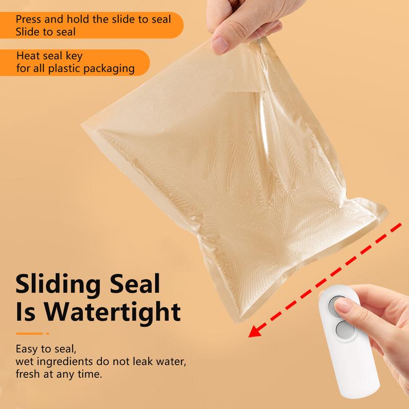 Mini snack bag sealing machine,2 in 1 heat USB rechargeable snack bag selaer