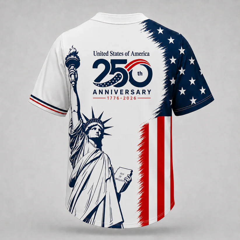Patriotic Statue of Liberty 1776–2026 - USA 250th Anniversary Baseball Jersey Unisex Shirt