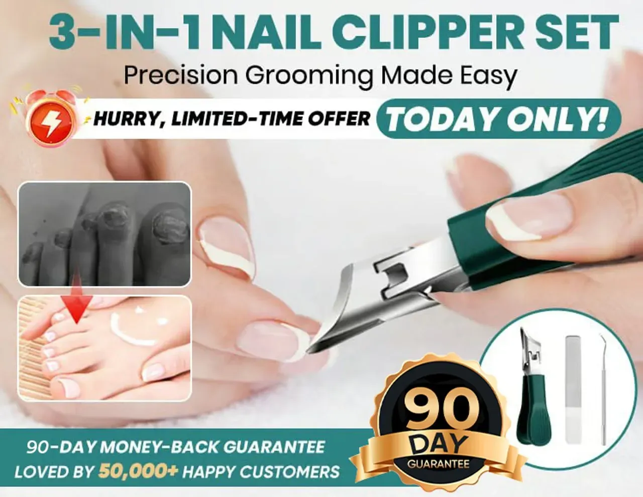 Curved stainless-steel Eagle Beak nail clipper