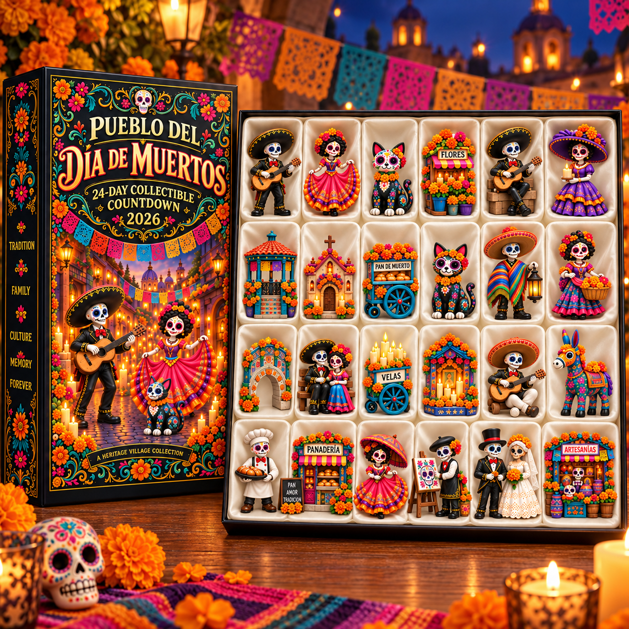 💀 Día de Muertos 2026 – 24-Day Miniature Countdown 🌼