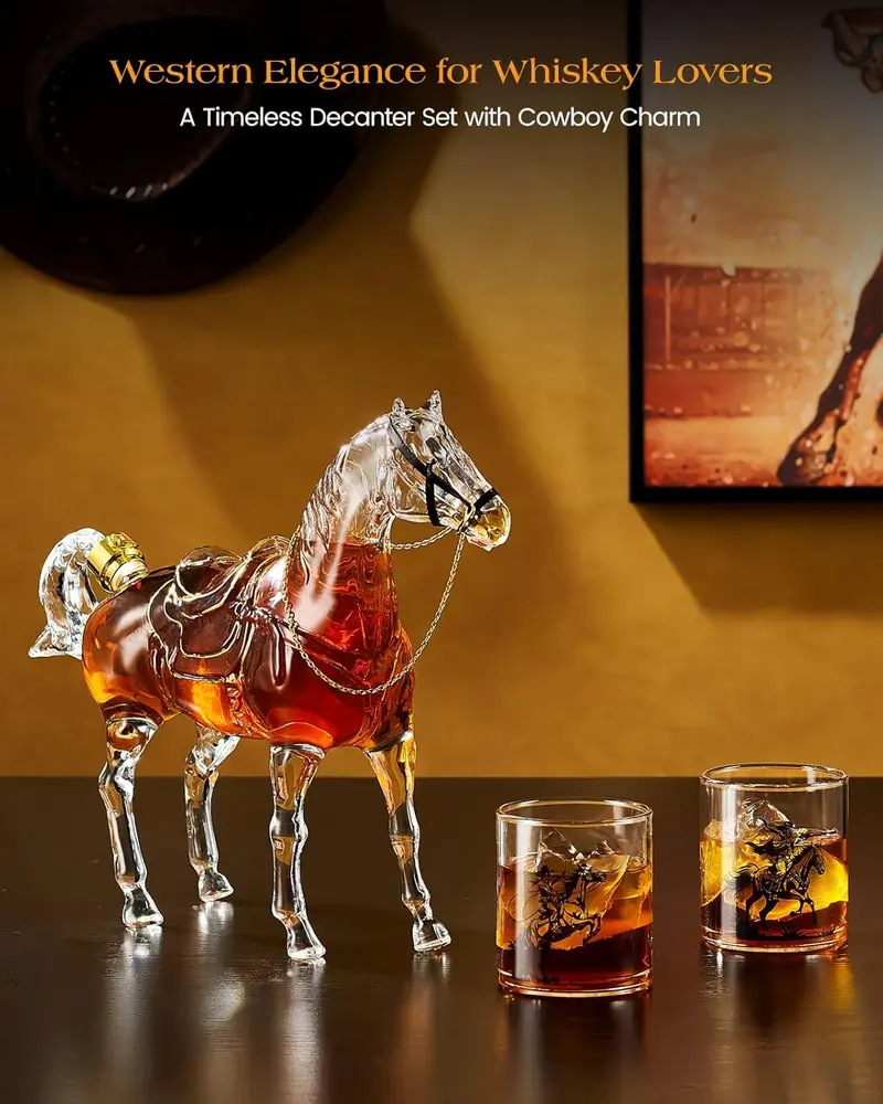 Iron Horse Reserve™ Whiskey Decanter Set The Ultimate Father’s Day Gift for Whiskey Lovers