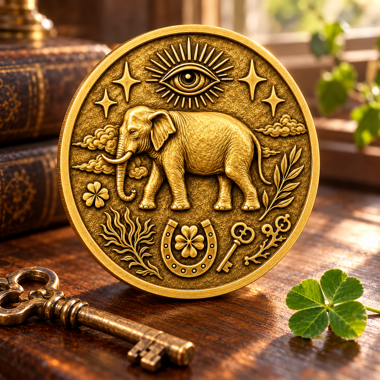 3D Lucky Elephant & 777 Fortune Coin – Align With Luck, Find Your Destiny 🍀