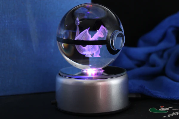 Large Crystal Pokeball – Fantasy Glow Collectible Orb✨🔮