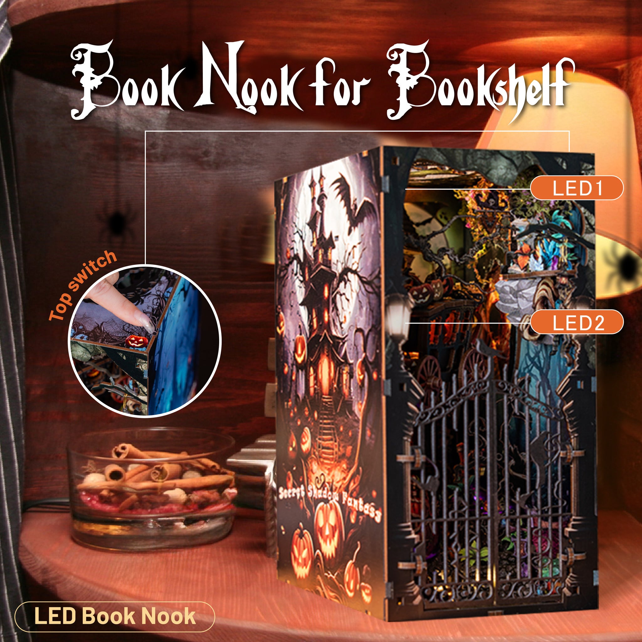 Floralshe DIY Book Nook -  Secret Shadow Fantasy