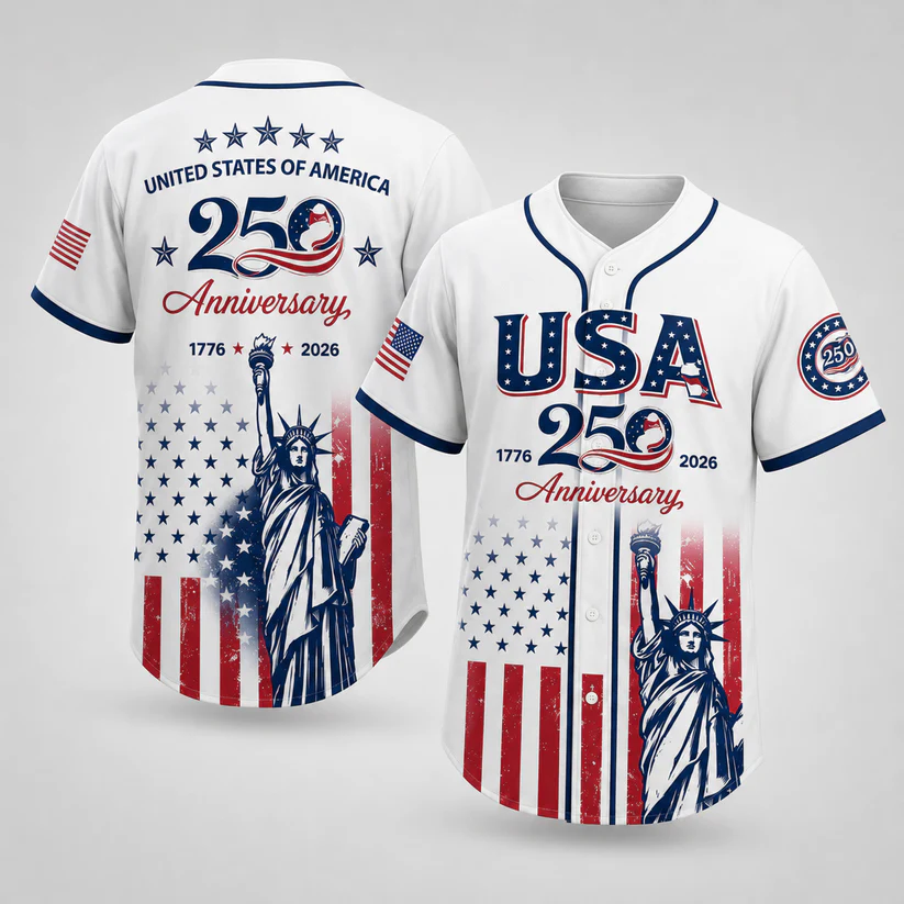 Patriotic Statue of Liberty 1776–2026 - USA 250th Anniversary Baseball Jersey Unisex Shirt