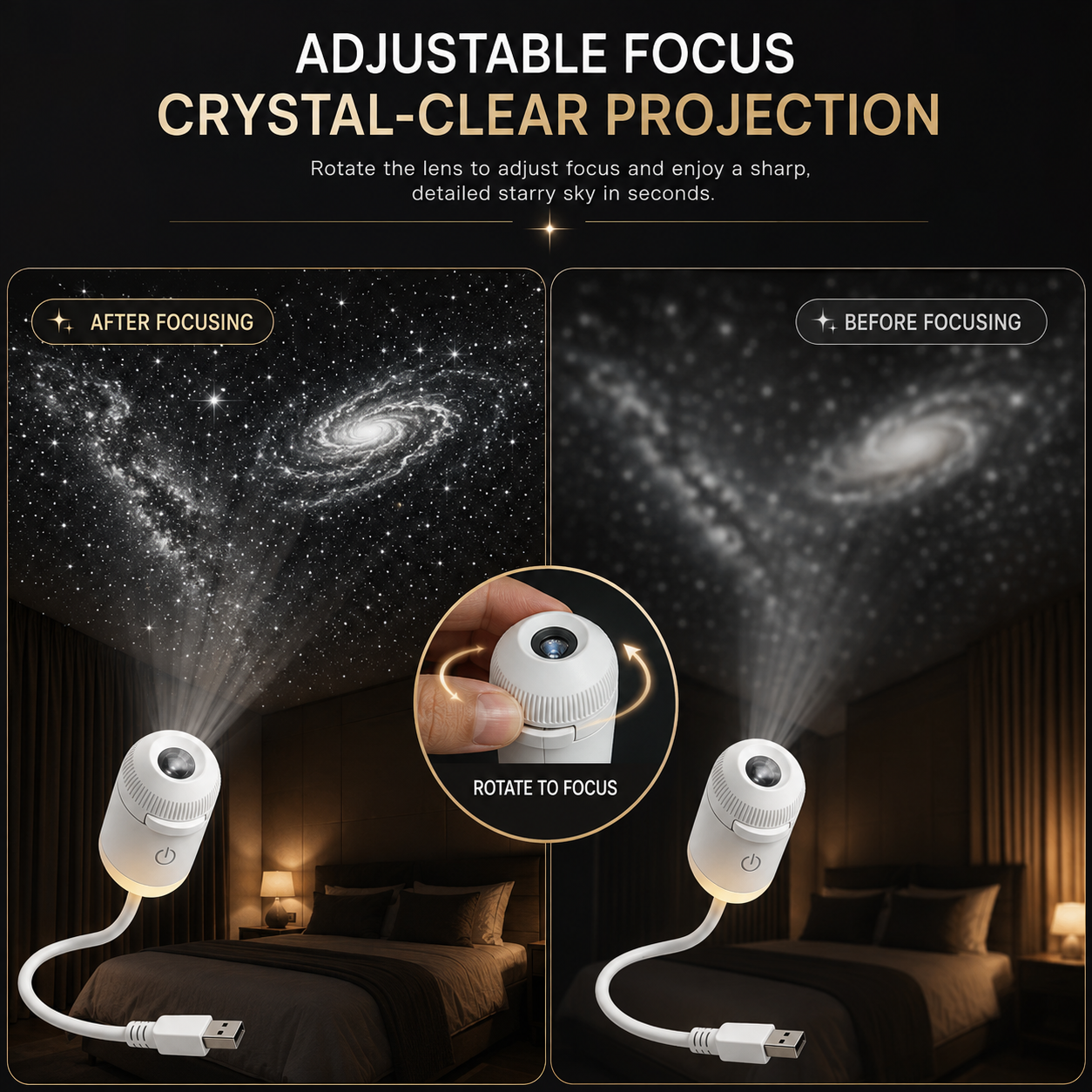 🔥LAST DAY 50% OFF - 🌌🌠HD Smart Dynamic 5D Holographic Night Light Projector