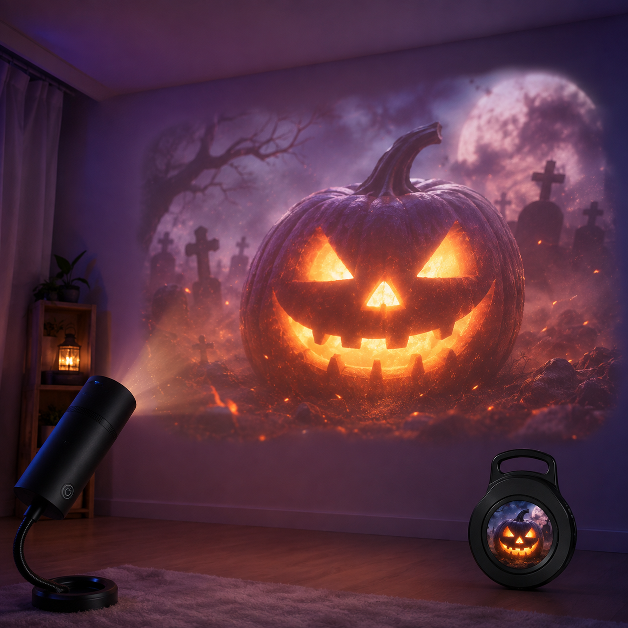 Halloween Projection Lens Set – 6 Spooky Scenes