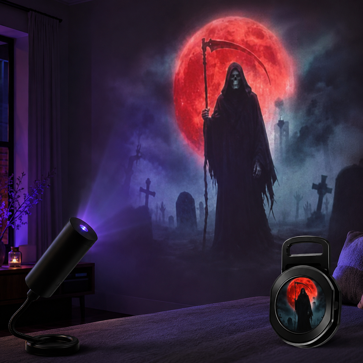 Halloween Projection Lens Set – 6 Spooky Scenes