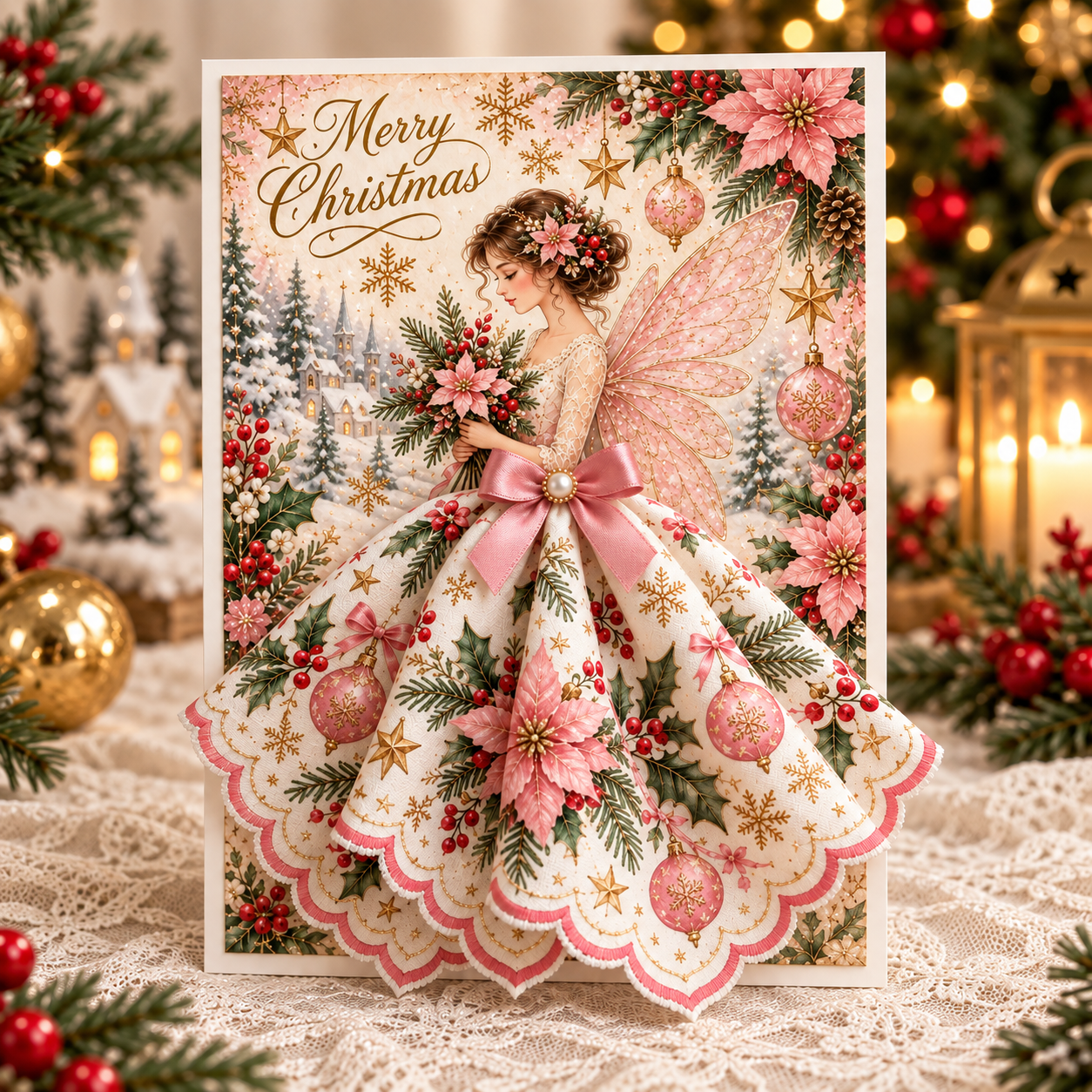 🎄👼✨ Heavenly Angel 3D Christmas Greeting Card – A Beautiful Symbol of Love, Peace, Faith & Christmas Blessings 💖