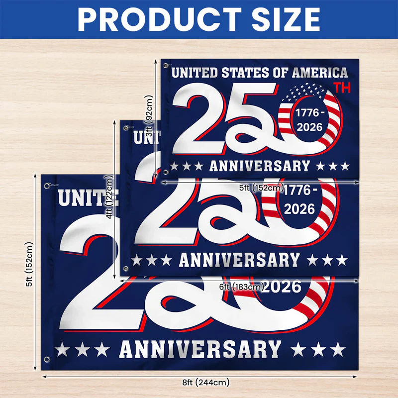 USA 250th Anniversary Flag – 1776-2026 Patriotic Decoration