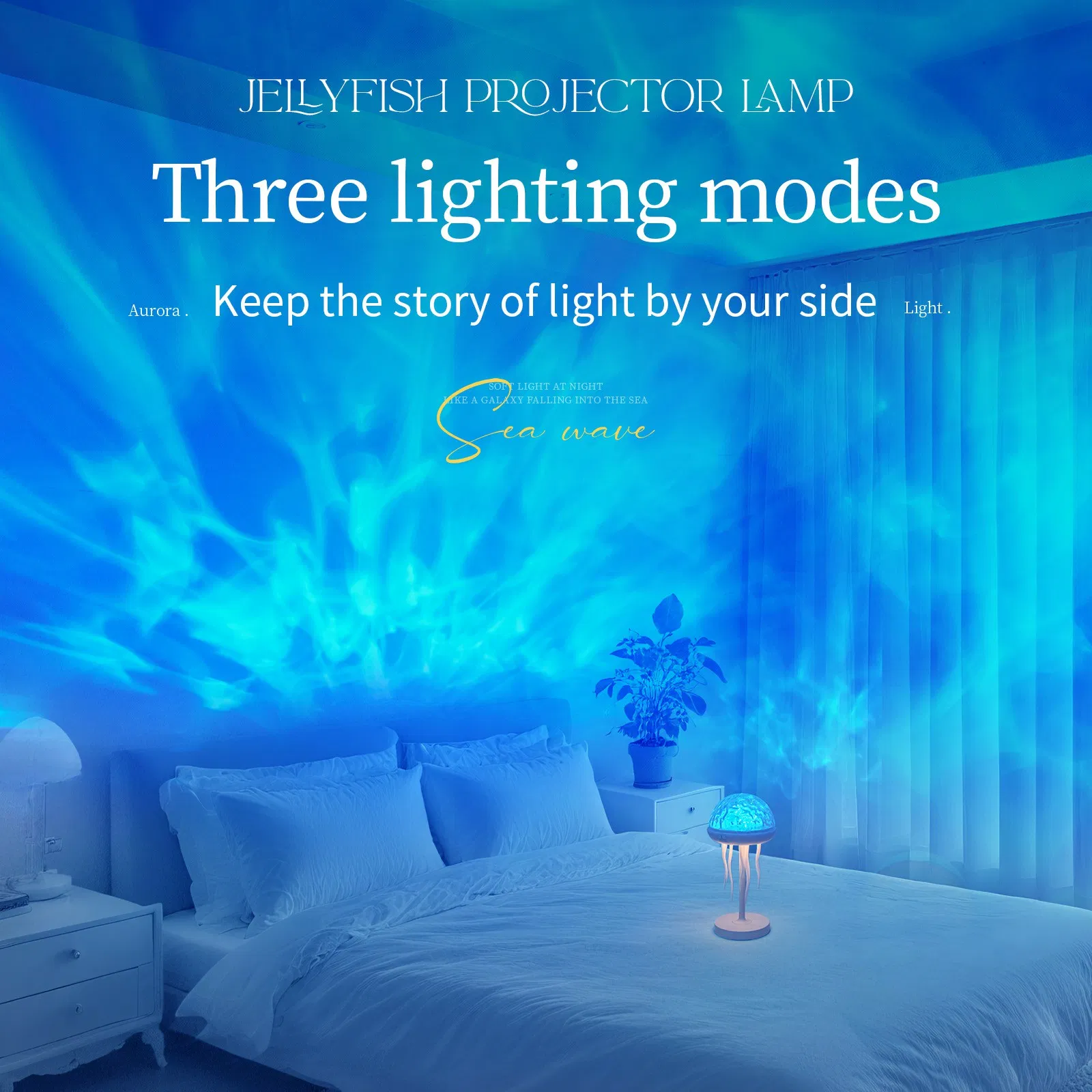 Jellyfish Ocean Wave Projector Night Light