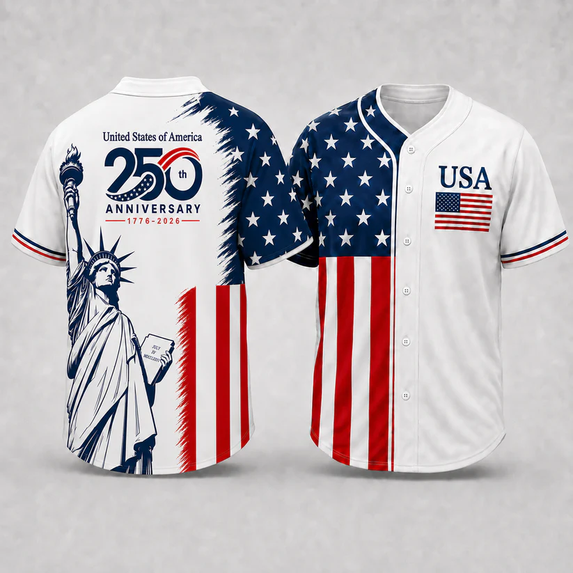 Patriotic Statue of Liberty 1776–2026 - USA 250th Anniversary Baseball Jersey Unisex Shirt