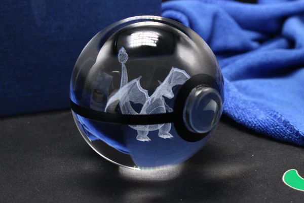 Large Crystal Pokeball – Fantasy Glow Collectible Orb✨🔮