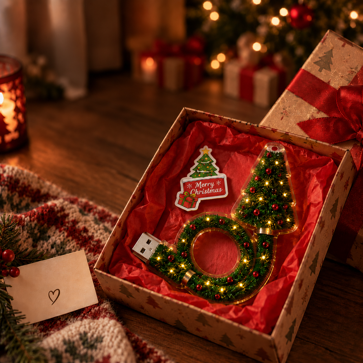 MerryLume Christmas tree-style USB projector