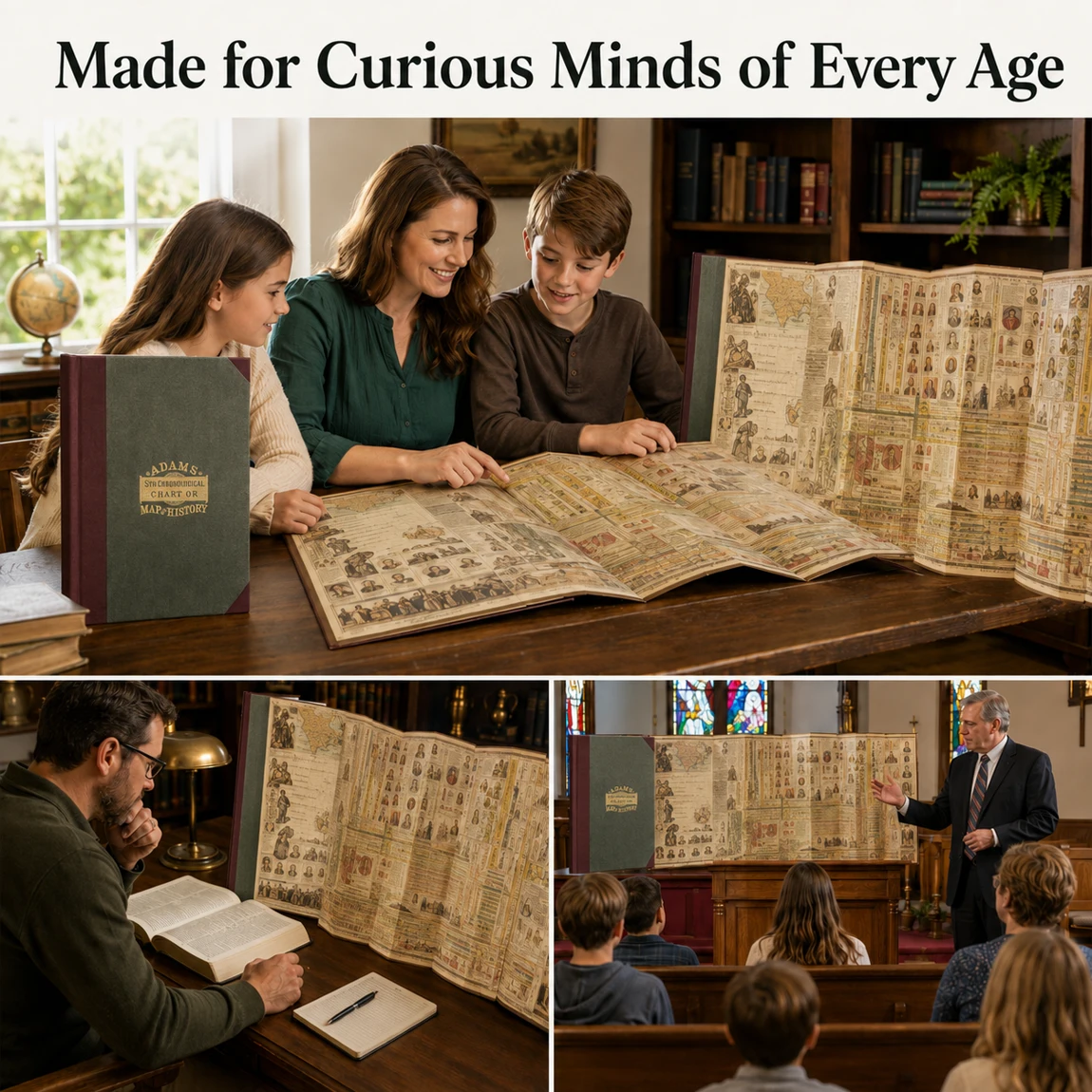 Family study, personal Bible reading and group teaching using the chart