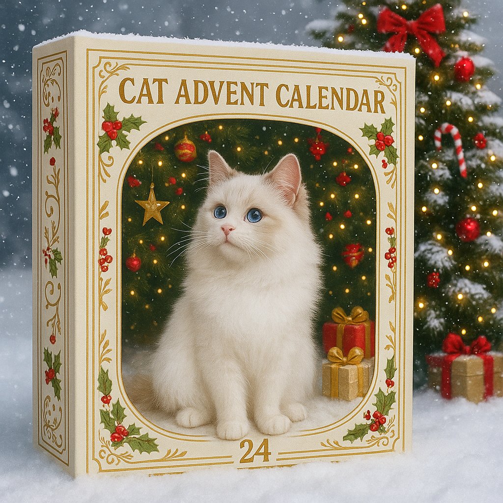 🎄 2026 Cat Advent Calendar – 24 Christmas Cat Charms 🐱✨