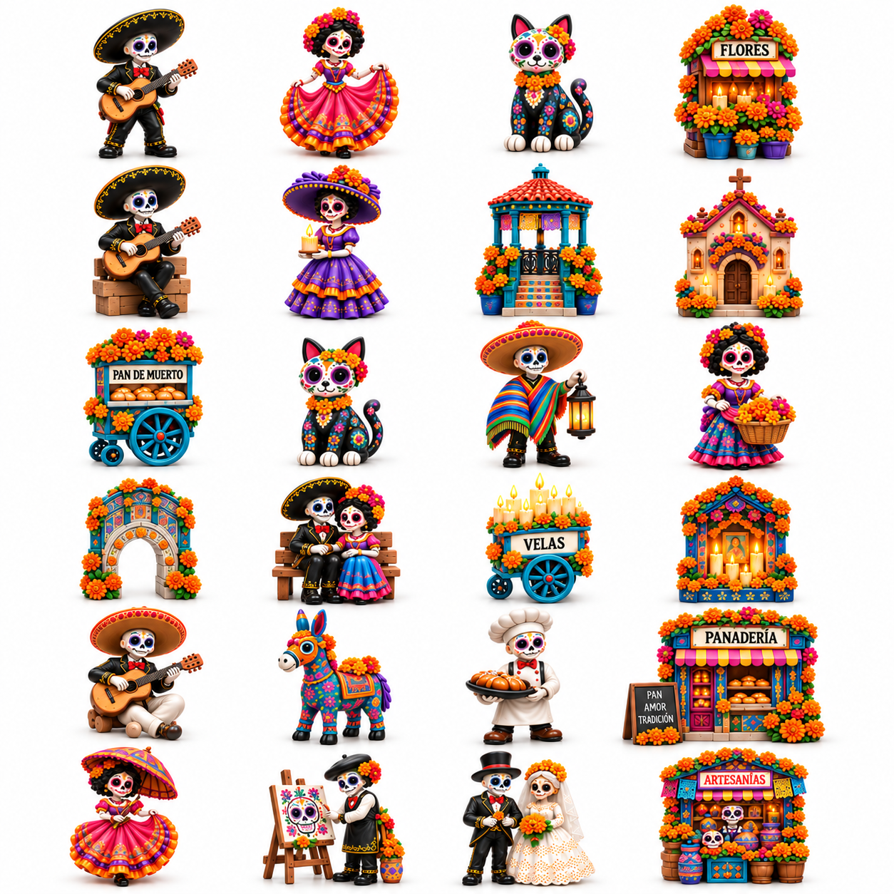 💀 Día de Muertos 2026 – 24-Day Miniature Countdown 🌼