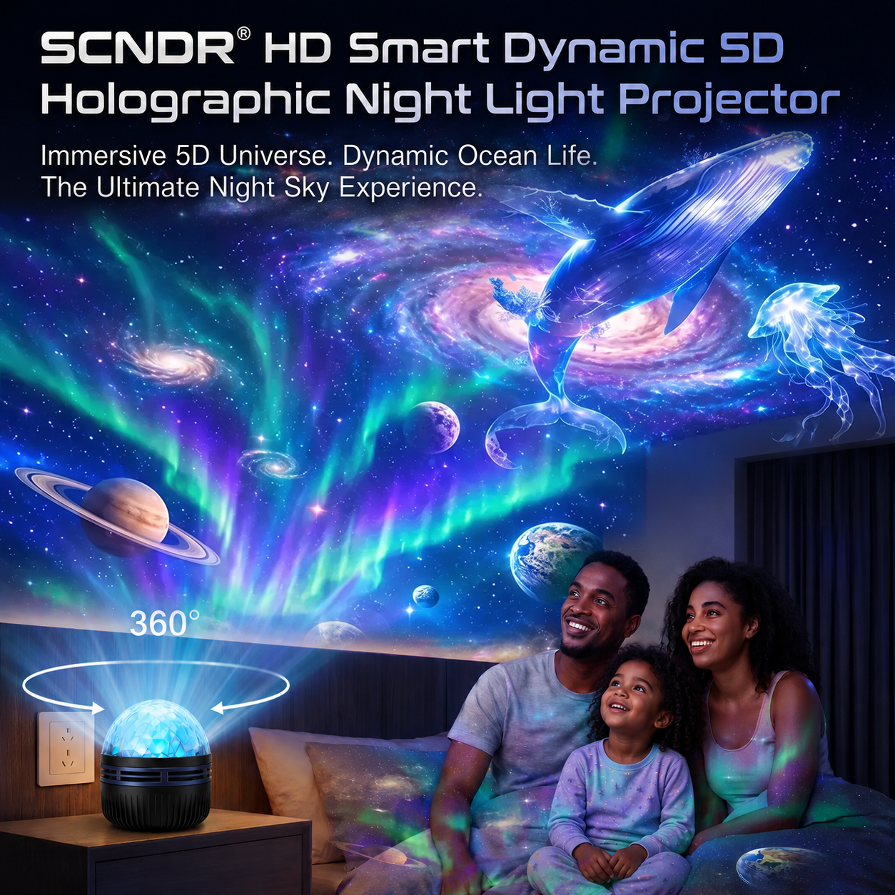 Official Store | 💖🎁  360° Smart Holographic Starry Sky Projector (HD Smart Dynamic 5D)