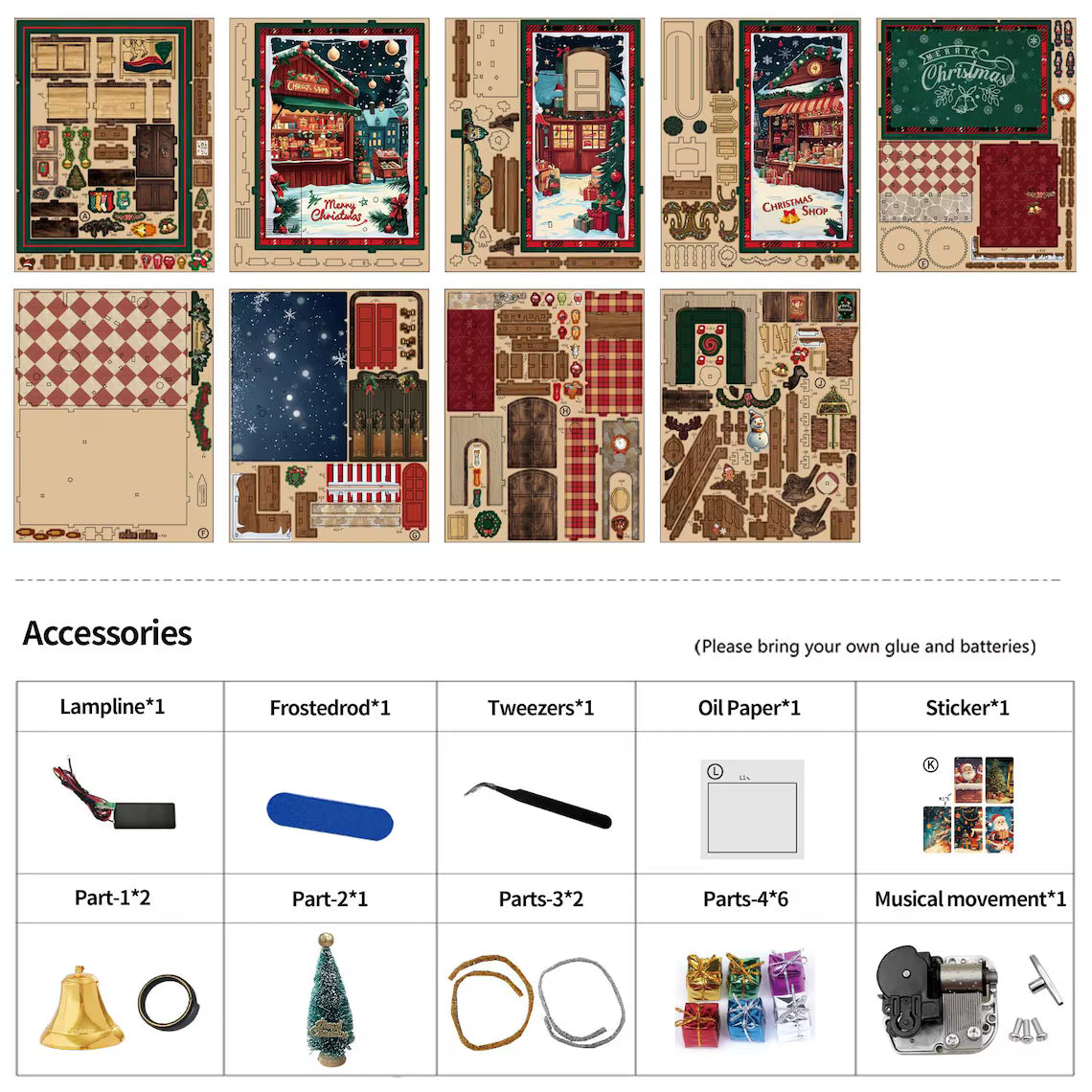 Floralshe DIY Book Nook -  Christmas Shop