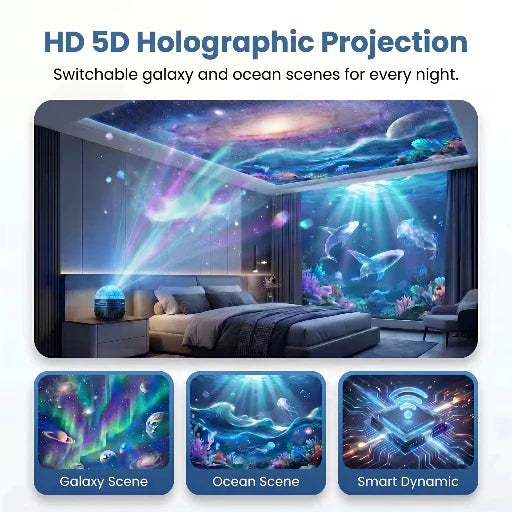 Official Store | 💖🎁  360° Smart Holographic Starry Sky Projector (HD Smart Dynamic 5D)