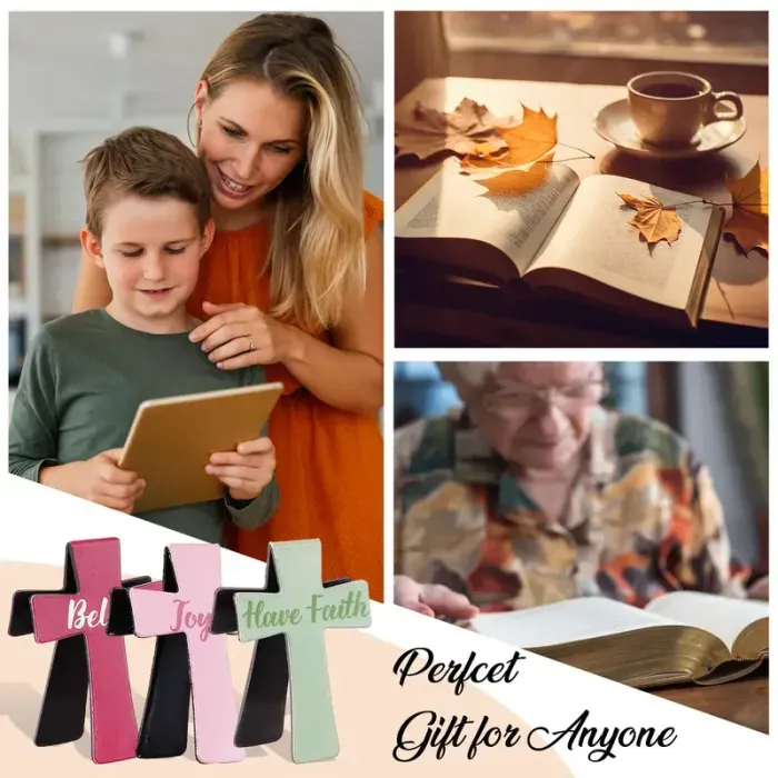 ✝️ Floral Cross Magnetic Bible Bookmarks