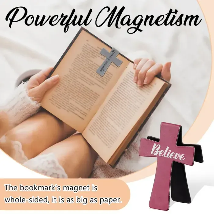 ✝️ Floral Cross Magnetic Bible Bookmarks