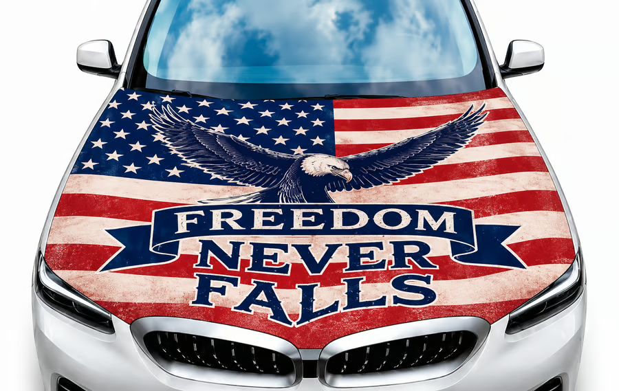 🇺🇸 Paint‑Safe American Hood Flag Cover – Secure Buckle Design for Highway‑Stable Driving🔥Fits Most Cars, SUVs, &Trucks🦅【Buy 2 Free Shipping】