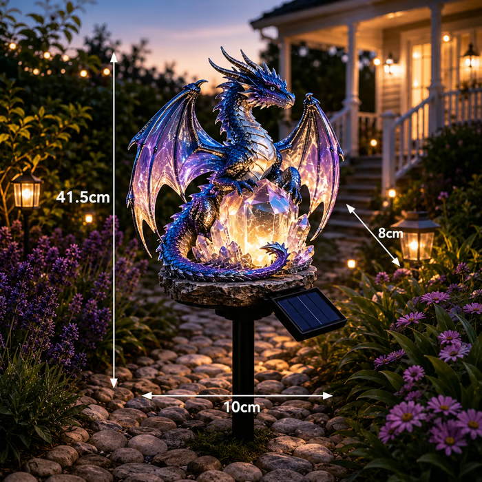 🐉✨ Solar Dragon Crystal Garden Light – Glowing Outdoor Fantasy Decoration with Solar Panel ☀️🌿