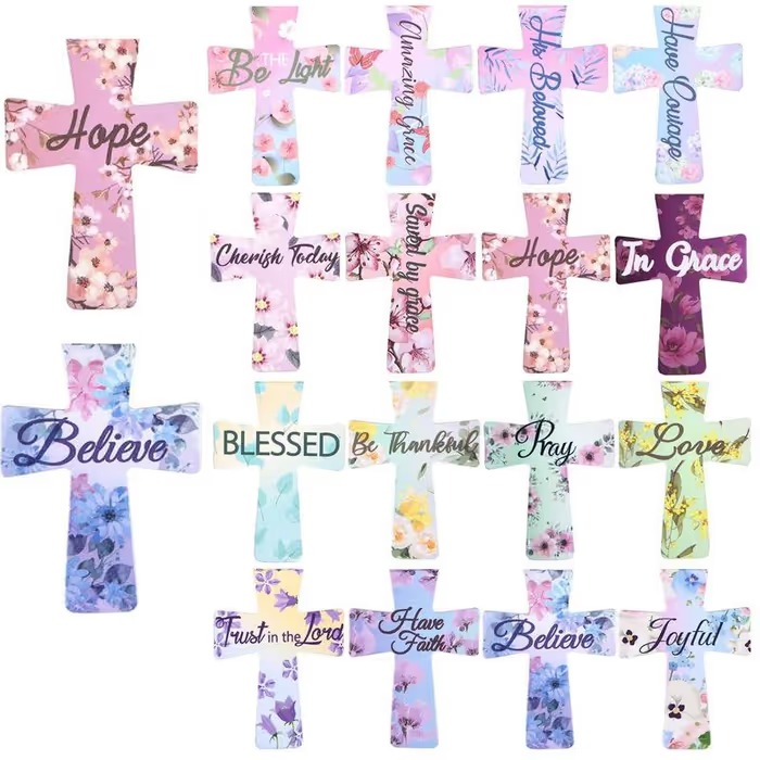 ✝️ Floral Cross Magnetic Bible Bookmarks