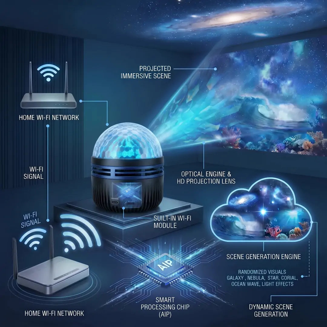 Official Store | 💖🎁  360° Smart Holographic Starry Sky Projector (HD Smart Dynamic 5D)