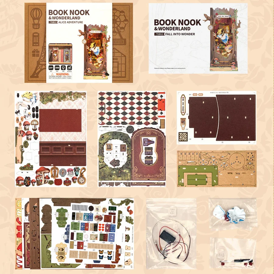 🔥 50% OFF – 🐇 Fall into Wonder DIY Book Nook Kit ✨