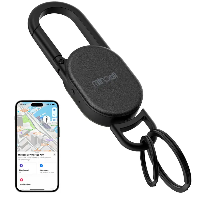 Accessories Works with Apple Find My(iOS Only), Heavy Duty Metal Carabiner Car Key Chains with GPS Tracker