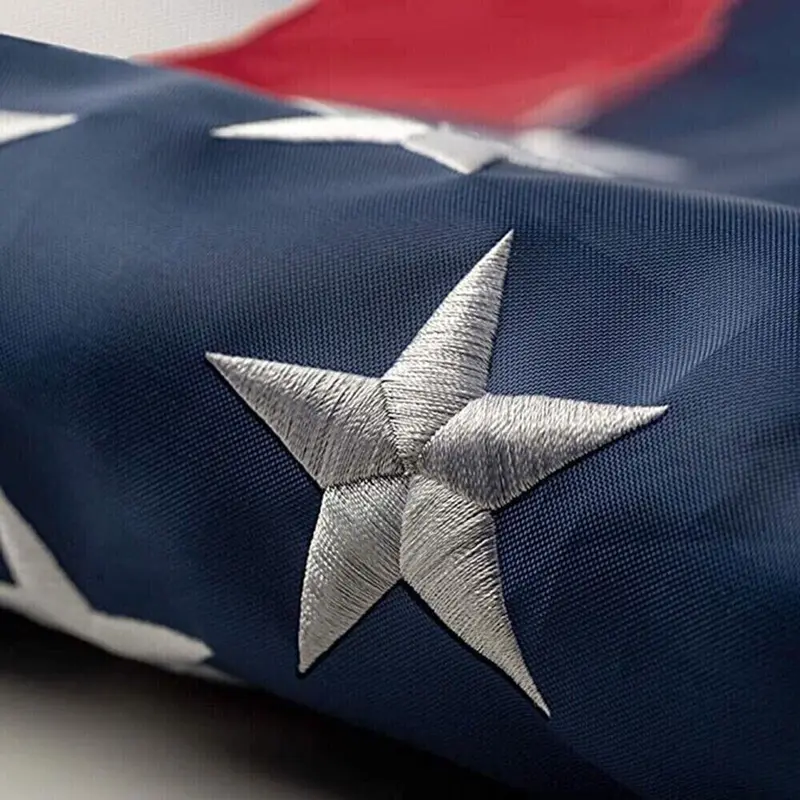 Embroidered American Flag Heavy-Duty Outdoor US Flag - Embroidered Stars