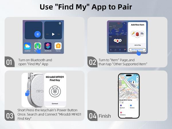 Miroddi for Keychain Tracker, Men's Accessories Works with Apple Find My(iOS Only), Heavy Duty Metal Carabiner Car Key Chains with GPS Tracker, Anti-Lost Keyring Finder Locator, Rechargeable, Steel, Waterproof, Christmas Gifts for BF, GF, Mens, Males Miroddi for Keychain Tracker, Men's Accessories Works with Apple Find My(iOS Only), Heavy Duty Metal Carabiner Car Key Chains with GPS Tracker, Anti-Lost Keyring Finder Locator, Rechargeable, Steel, Waterproof, Christmas Gifts for BF, GF, Mens, Males