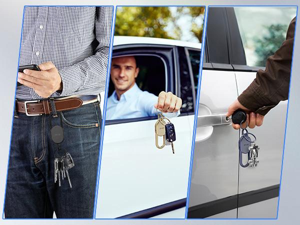 Miroddi for Keychain Tracker, Men's Accessories Works with Apple Find My(iOS Only), Heavy Duty Metal Carabiner Car Key Chains with GPS Tracker, Anti-Lost Keyring Finder Locator, Rechargeable, Steel, Waterproof, Christmas Gifts for BF, GF, Mens, Males Miroddi for Keychain Tracker, Men's Accessories Works with Apple Find My(iOS Only), Heavy Duty Metal Carabiner Car Key Chains with GPS Tracker, Anti-Lost Keyring Finder Locator, Rechargeable, Steel, Waterproof, Christmas Gifts for BF, GF, Mens, Males