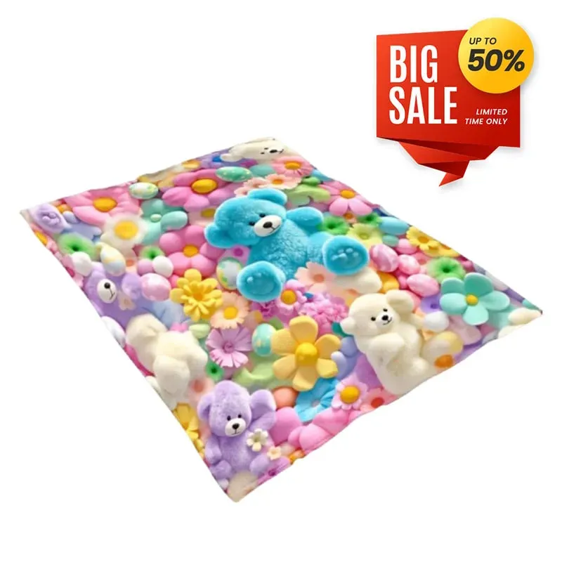 Soft and easy-care plush throw blanket