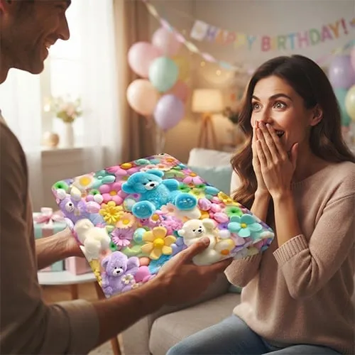 Cute plush blanket as a thoughtful gift
