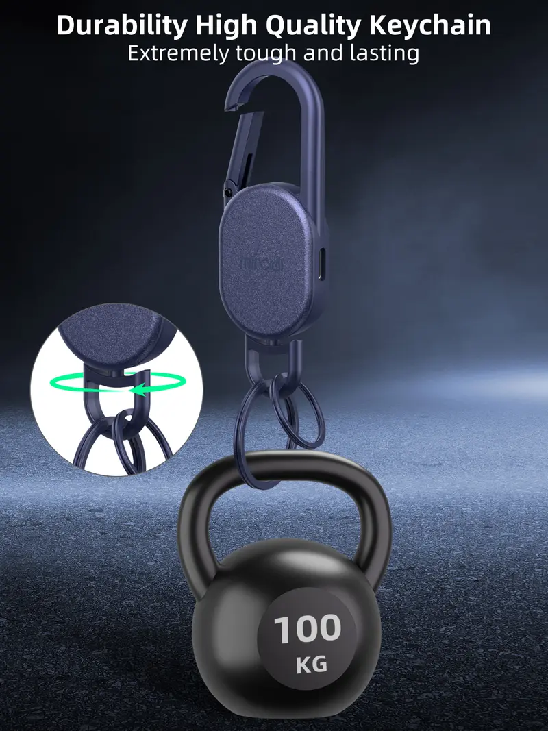 Accessories Works with Apple Find My(iOS Only), Heavy Duty Metal Carabiner Car Key Chains with GPS Tracker